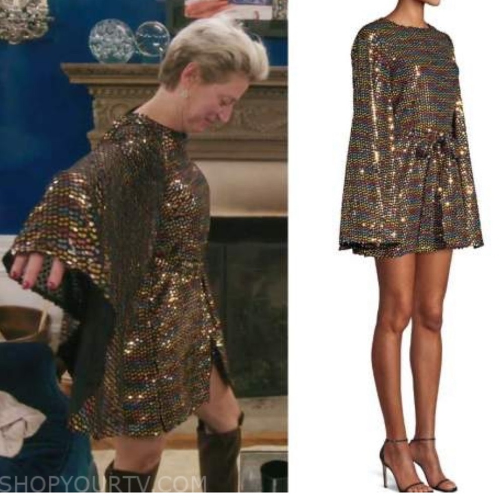 NWT $995 Caroline Constas x Revolve Anya Sequin Mini Party Dress women size XS